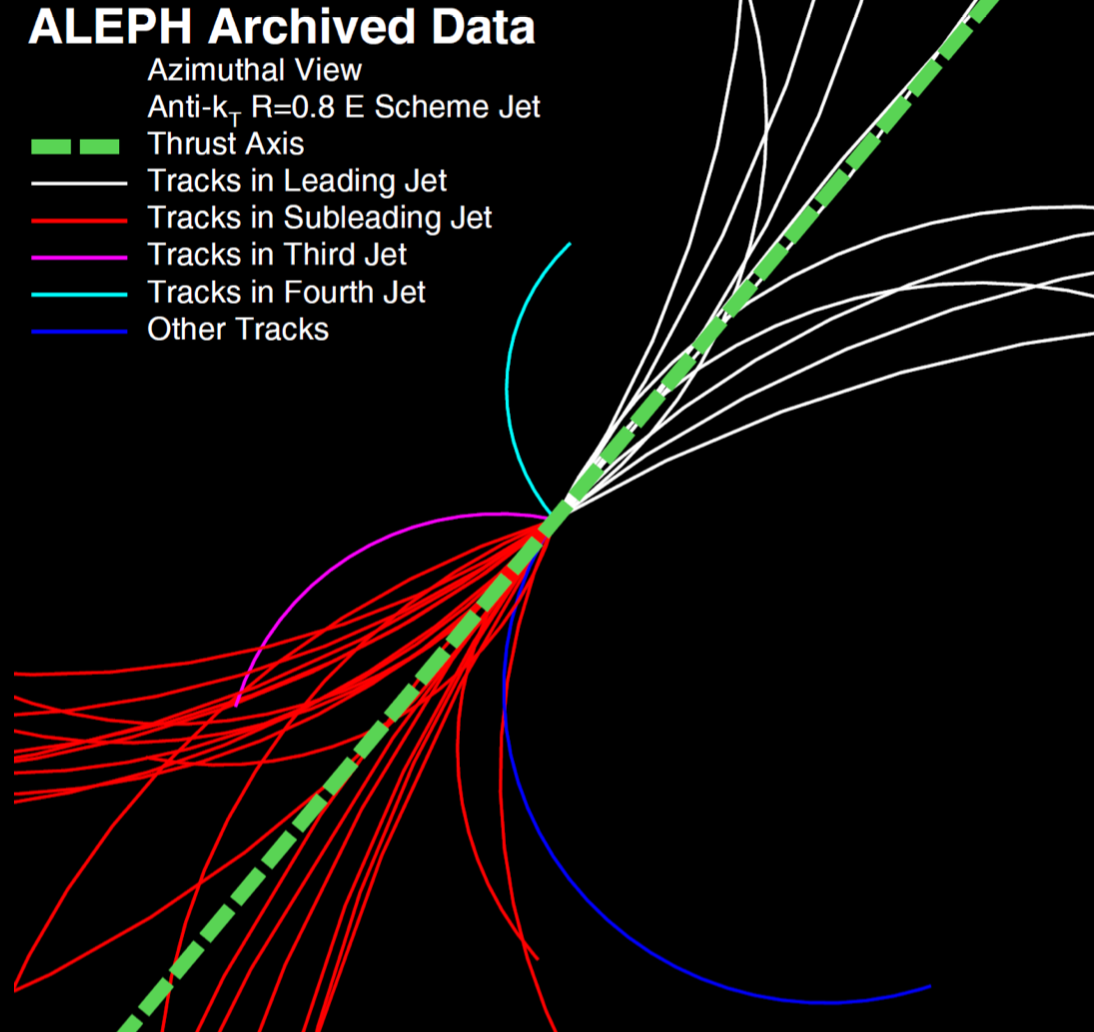 A high-multiplicity dijet from ALEPH.